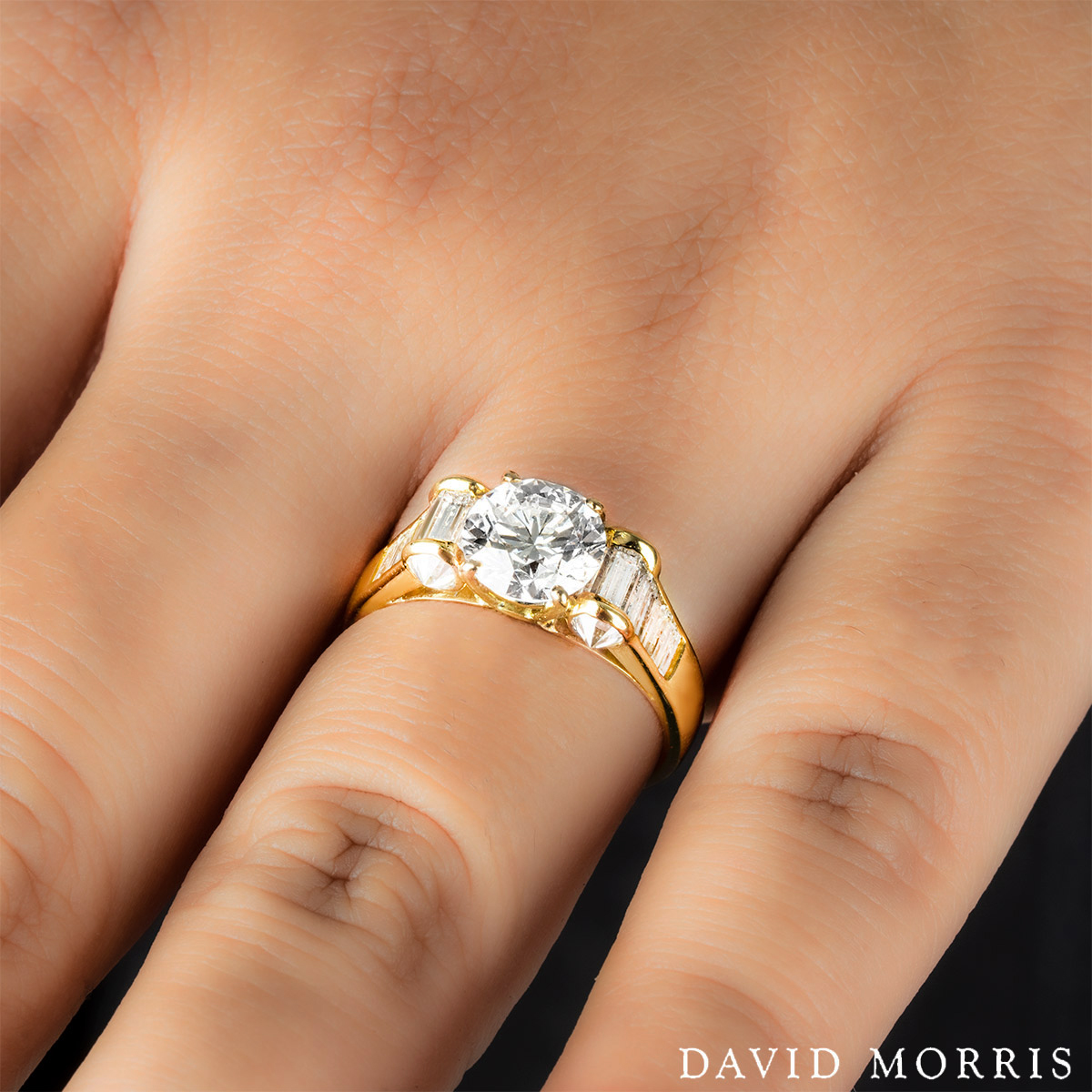 David Morris Yellow Gold Diamond Ring 1.40ct H/VS1